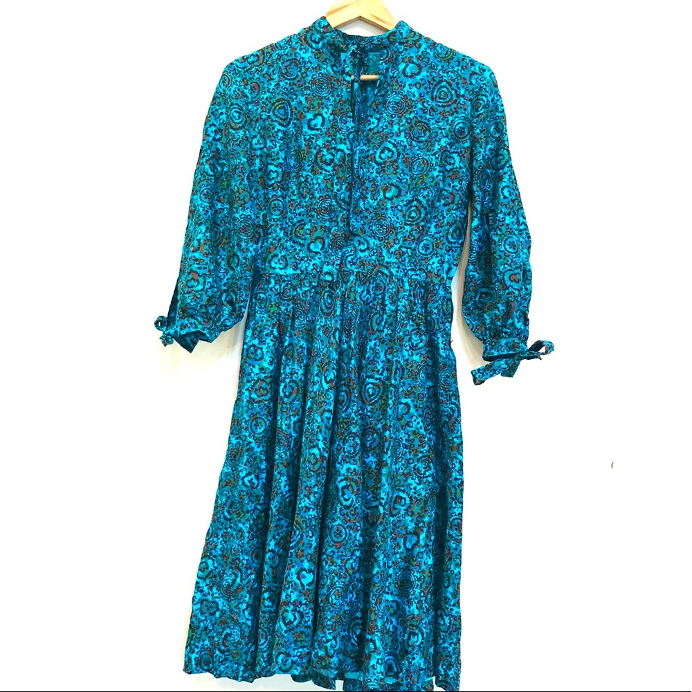 Vintage Homemade Turquoise Dress!!❤️☀️